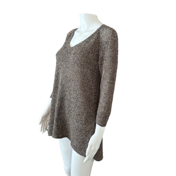 Eileen Fisher Women's S Linen V-Neck Knit Top 3/4 Sleeves Beach Boho Lagenlook - Picture 6 of 16